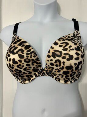Sweet Treasures women’s animal print Leopard padded underwire Bra Size 44D